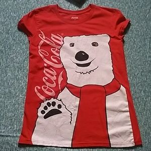 Coca-Cola Red Polar Bear Shirt Womens Med